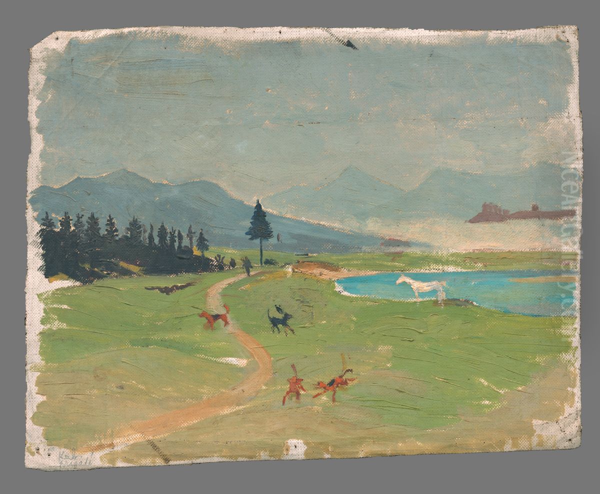 Modra zatoka Oil Painting by Arnold Peter Weisz-Kubincan