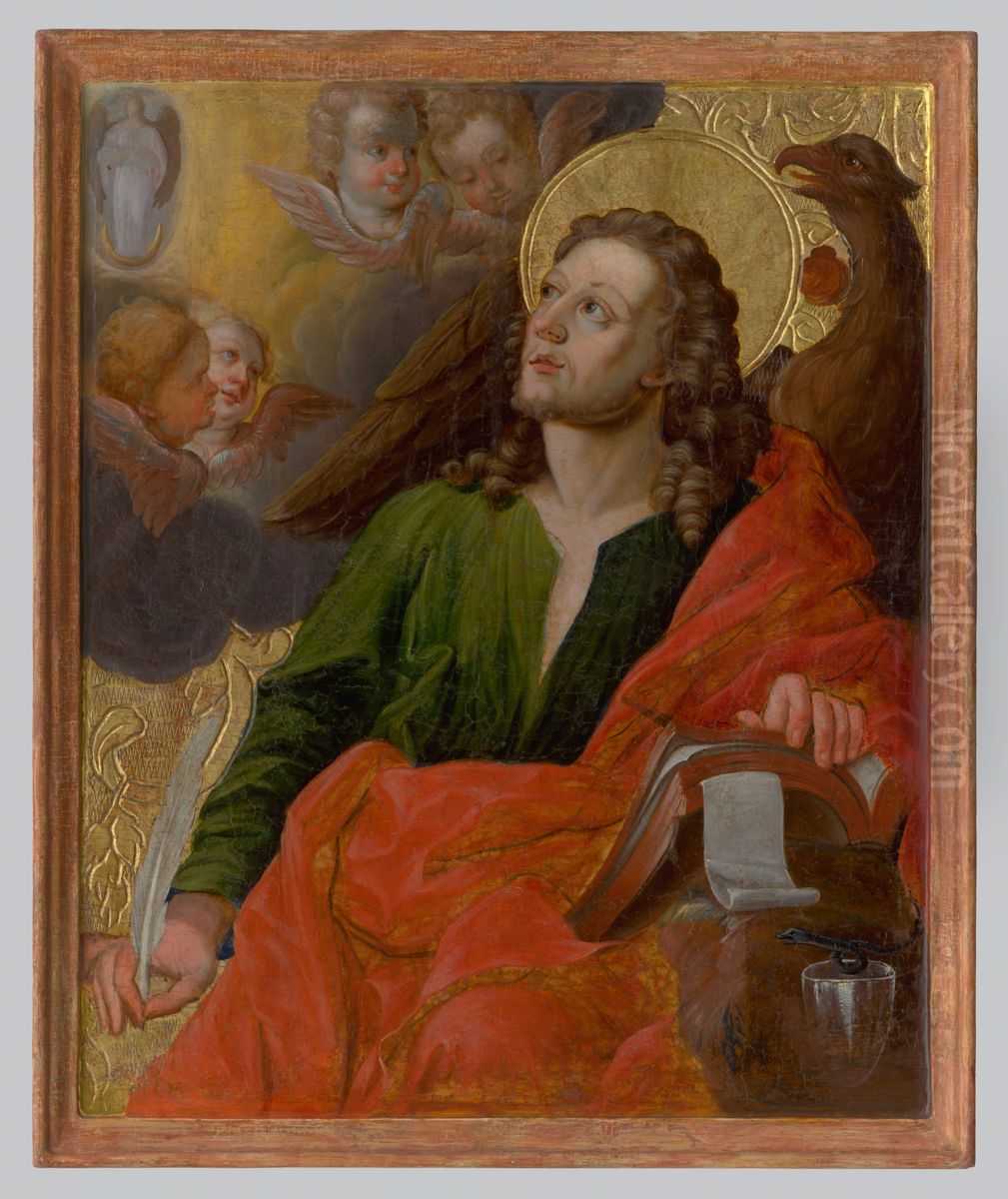 Saint John the Baptist Oil Painting by Janos Rombauer