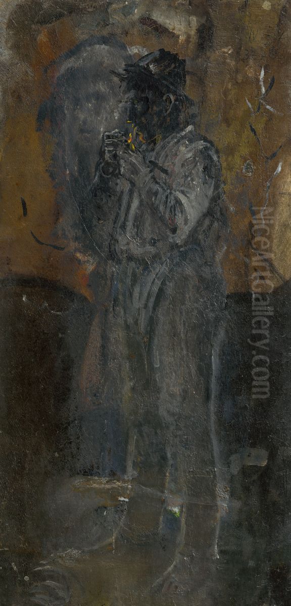 Figure of a Man Oil Painting by Laszlo Mednyanszky