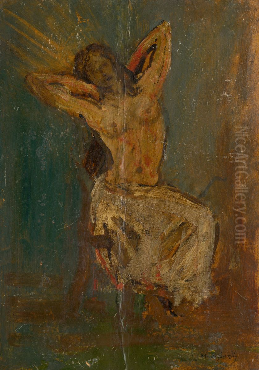 Akt Oil Painting by Laszlo Mednyanszky