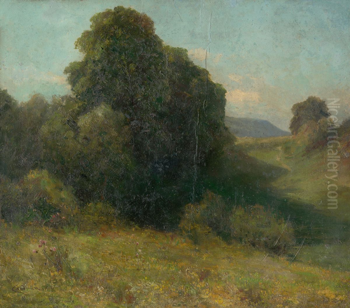 Sarisske udolie Oil Painting by Lajos Csordak