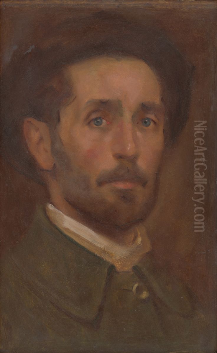 Autoportret Oil Painting by Milan Thomka Mitrovsky