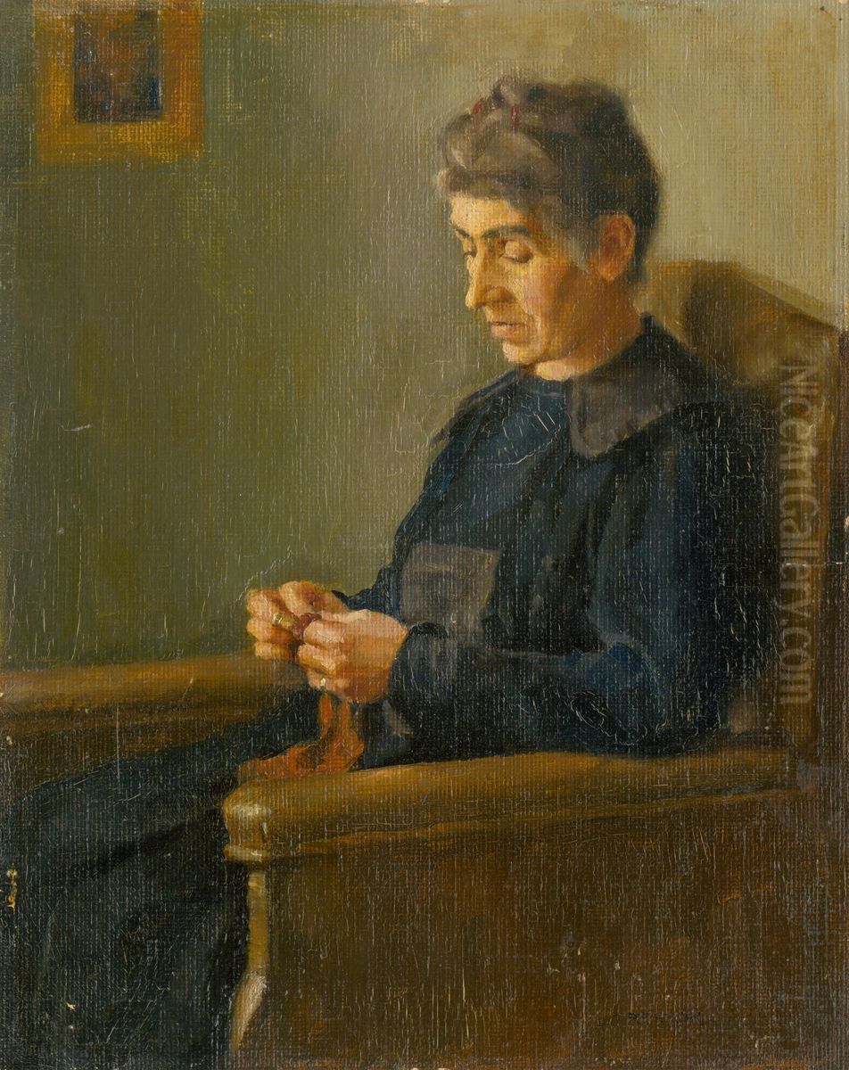 Afternoon Oil Painting by Ladislav Treskon