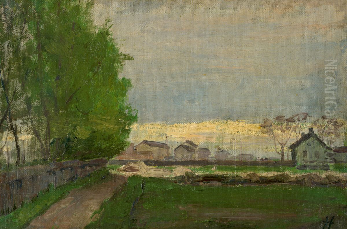Z okolia Mnichova II. Oil Painting by Jozef Hanula
