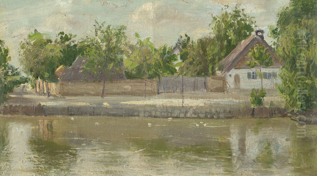 Dedinsky potok Oil Painting by Karol Miloslav Lehotsky