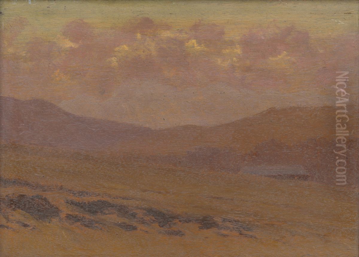 Early Evening Tatras Landscape Oil Painting by Nandor Katona