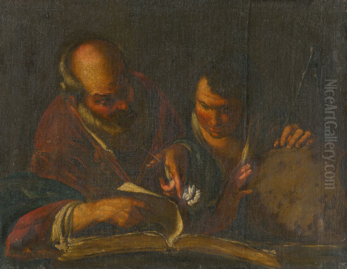 Old Man with a Pupil Oil Painting by Bernardo Strozzi