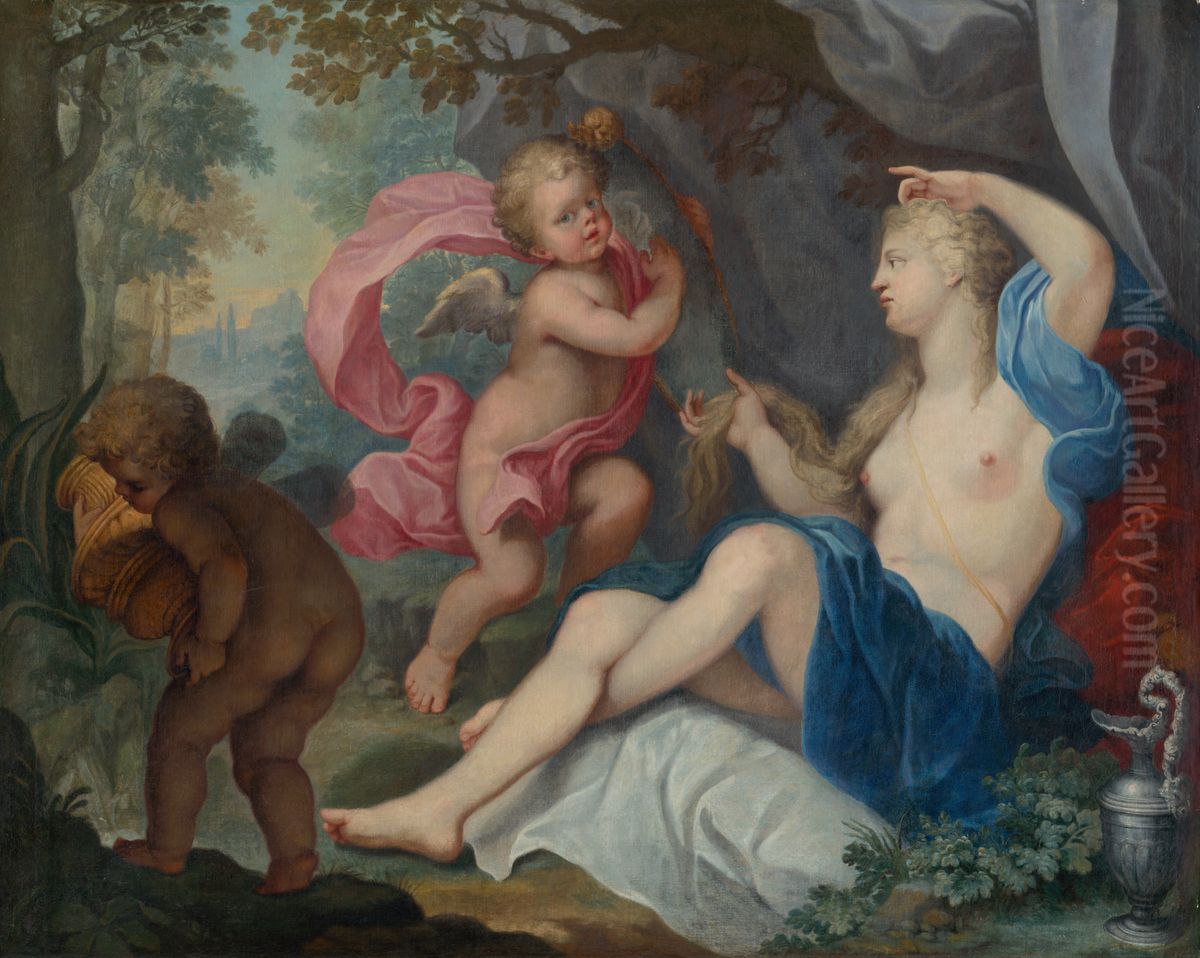 Venus' Toilet Oil Painting by Charles Alphonse Du Fresnoy
