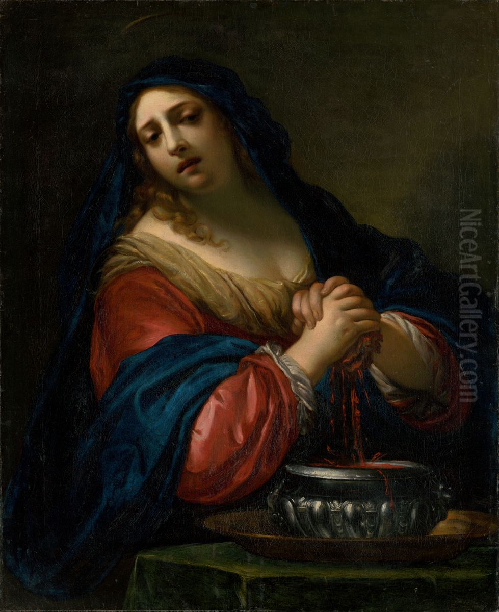 Saint Praxedis Oil Painting by Simone Pignoni