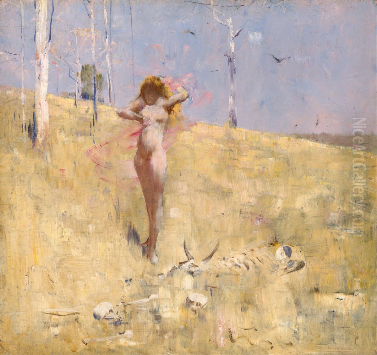 The spirit of the drought Oil Painting by Arthur Streeton