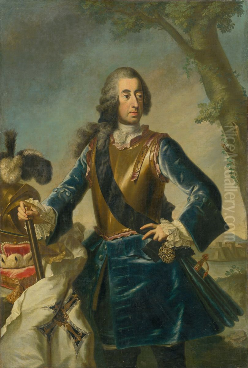 Portrait of Cologne Prince-Elector Klement August (Portrait of a Prince) Oil Painting by Georg Desmarees