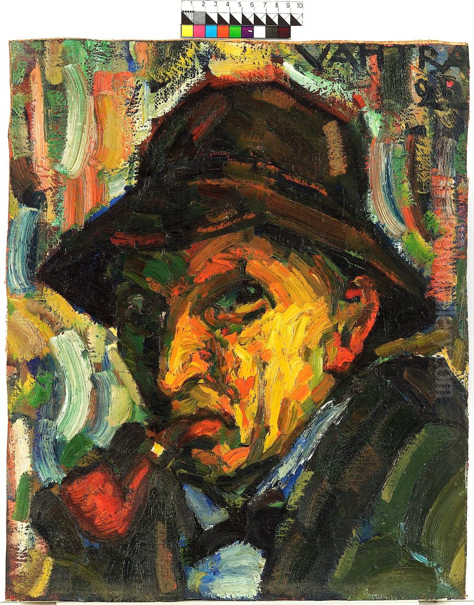 Self-portrait Oil Painting by Jaan Vahtra