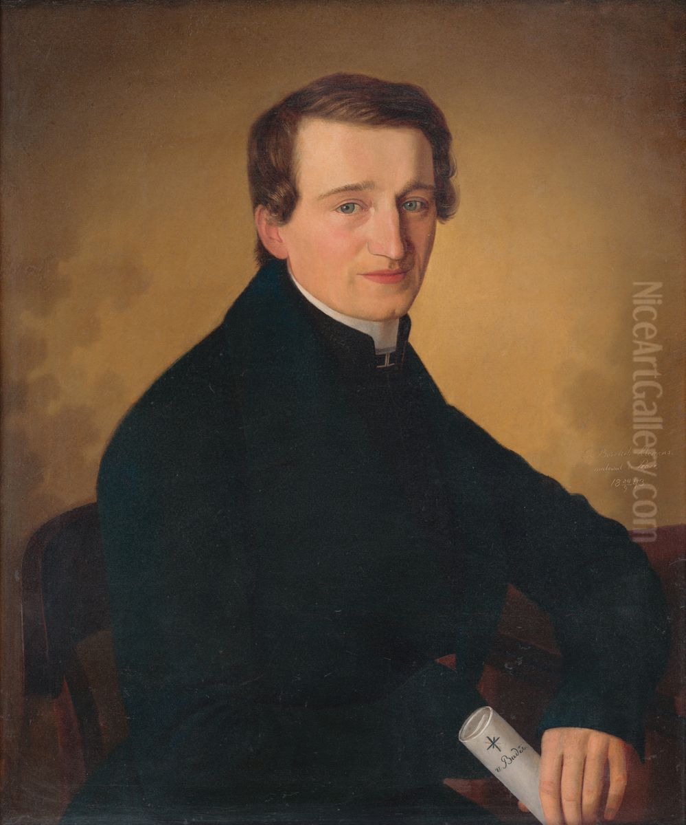Podobizen obrodenca Oil Painting by Jozef Bozetech Klemens