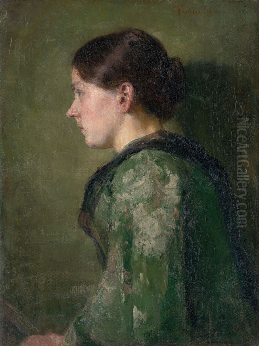 Lost in Thought Oil Painting by Jozef Hanula