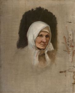 Village Woman in a White Scarf