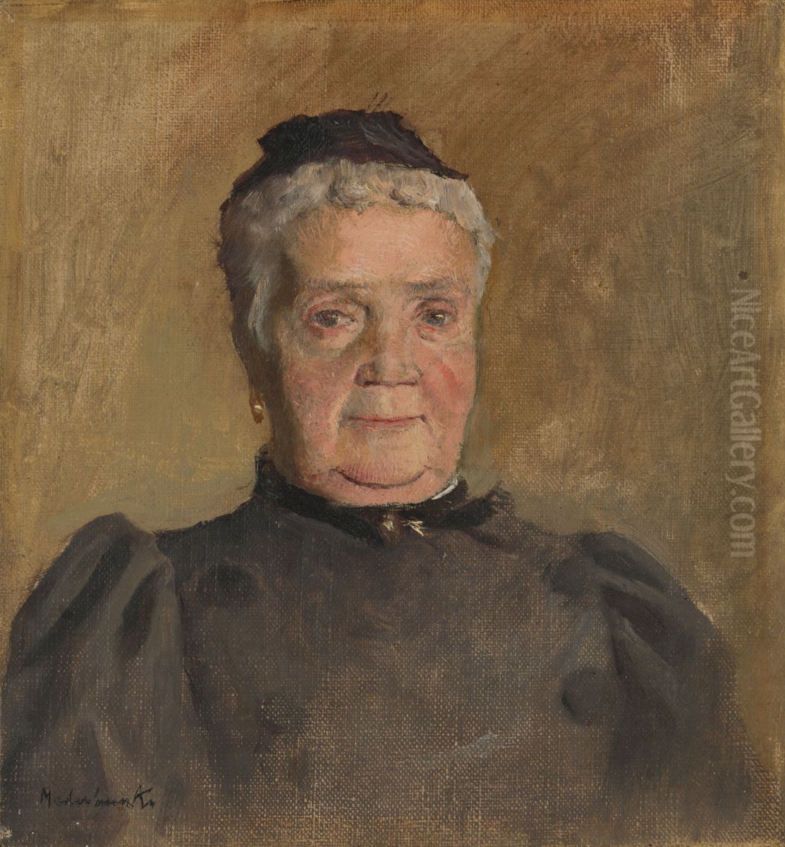 Portrait of Evelin Czobel Oil Painting by Laszlo Mednyanszky