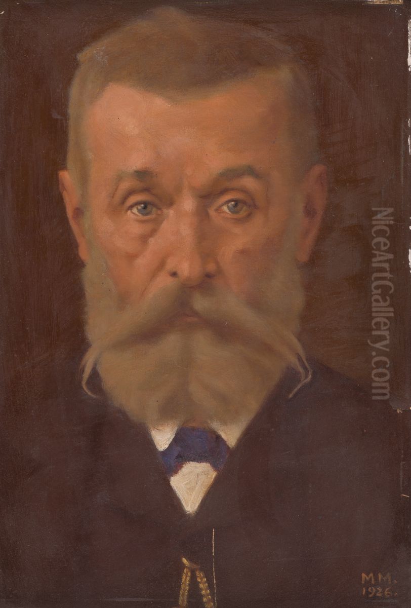 Portret Svetozara Hurbana Vajanskeho Oil Painting by Milan Thomka Mitrovsky