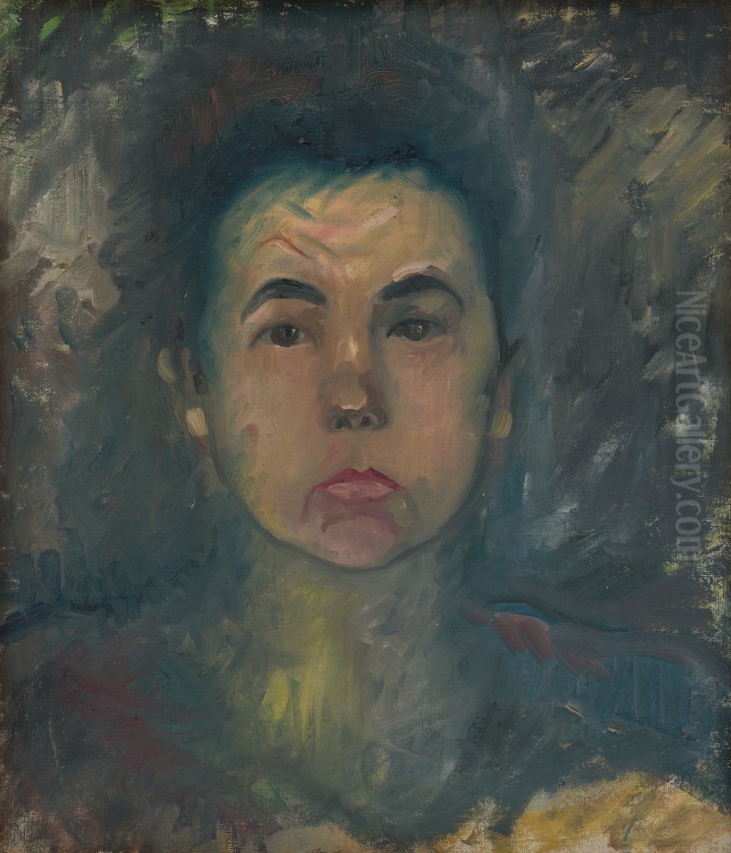 Poprsie zeny Oil Painting by Arnold Peter Weisz-Kubincan