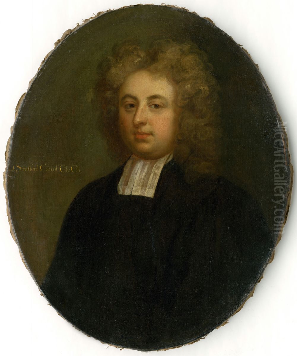 Portrait of Canon Stratford Oil Painting by Godfrey Kneller