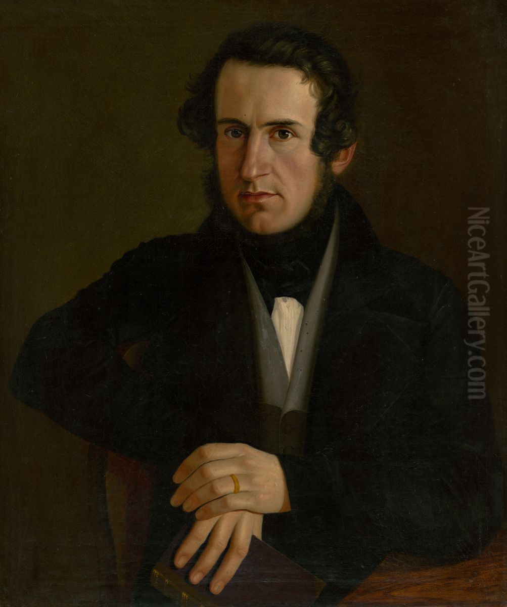 Portrait of J. V. Frico Oil Painting by Jozef Bozetech Klemens