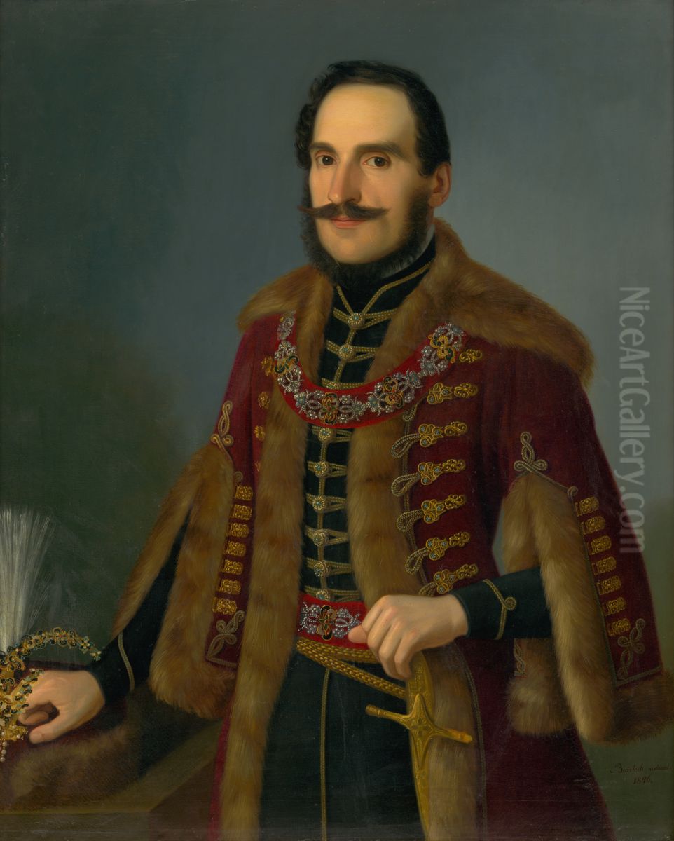 Portrait of Antal Roch Oil Painting by Jozef Bozetech Klemens