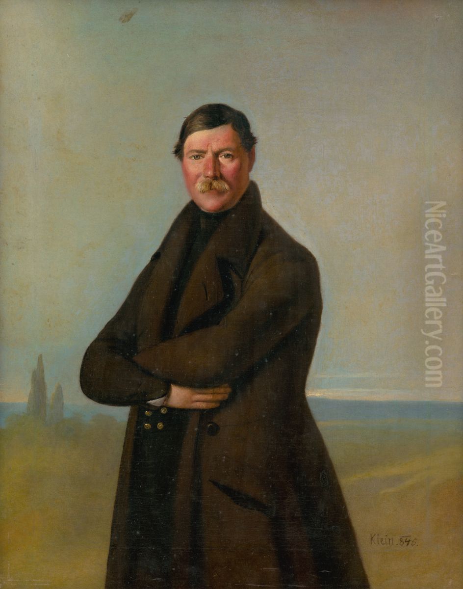 Portrait of a Hungarian Landowner Oil Painting by Johann Adam Klein