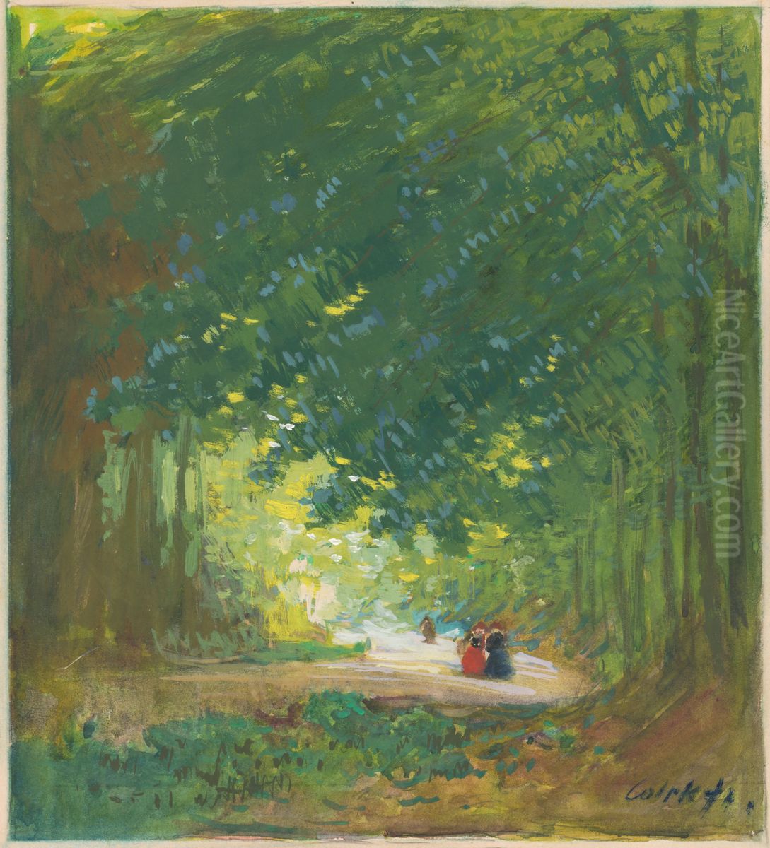 V parku Oil Painting by Stanislav Lolek