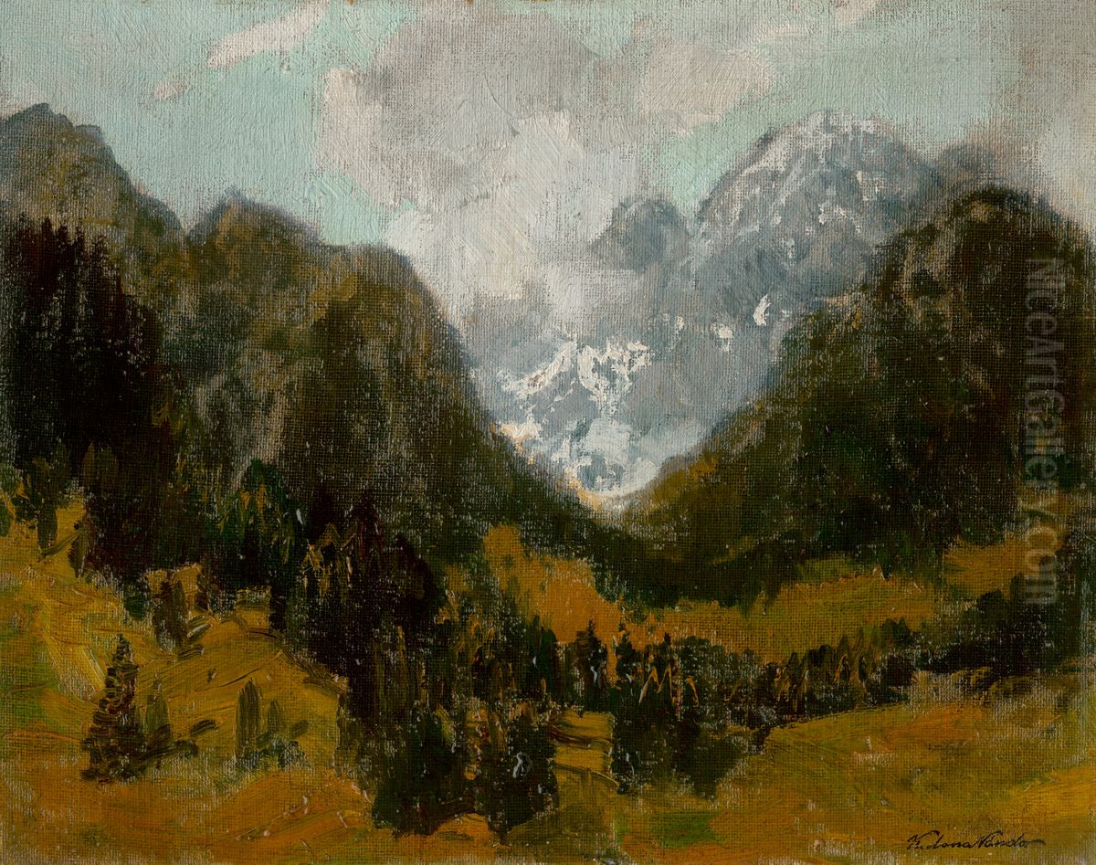 Tatra Motif Oil Painting by Nandor Katona