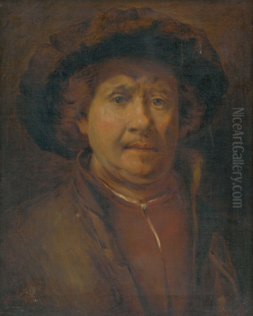 Self-Portrait Oil Painting by Rembrandt