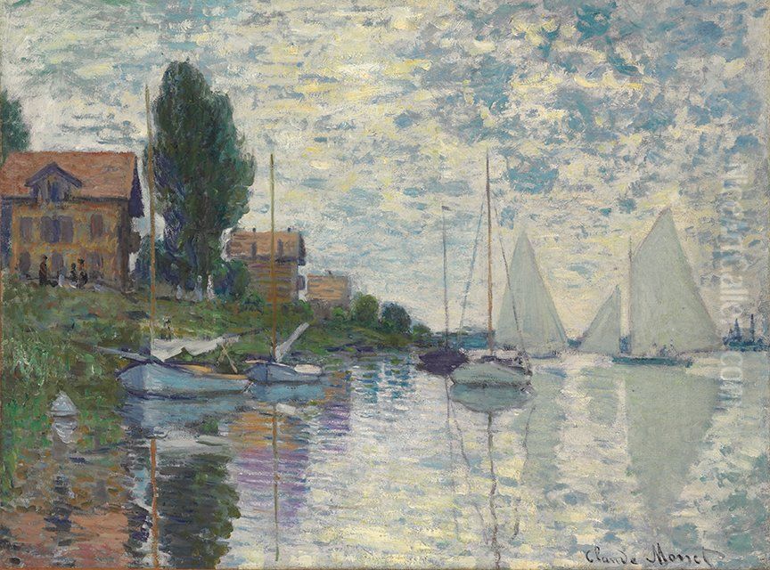 At Petit-Gennevilliers Oil Painting by Claude Oscar Monet
