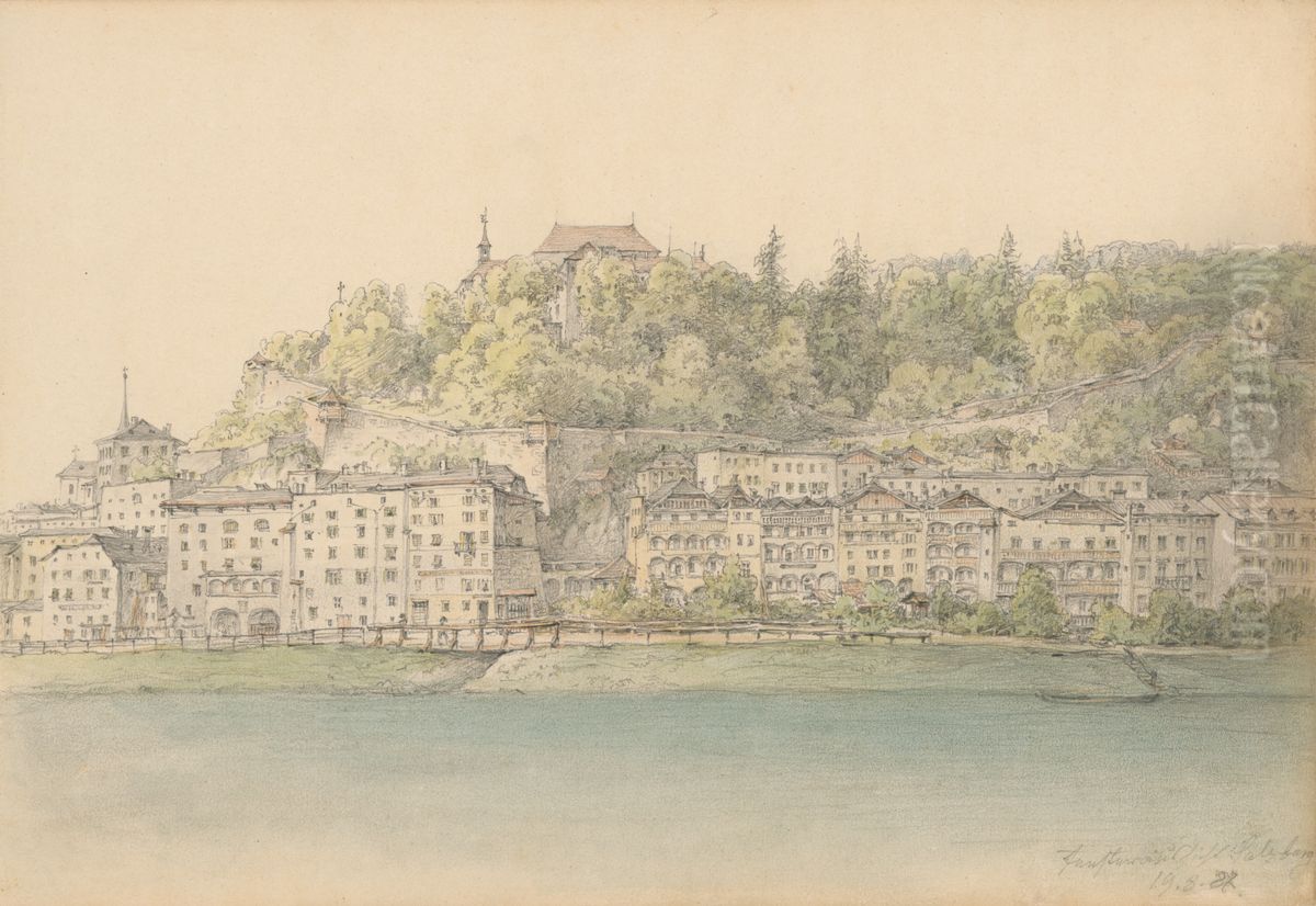 Salzburg Oil Painting by Karoly Lajos Libay