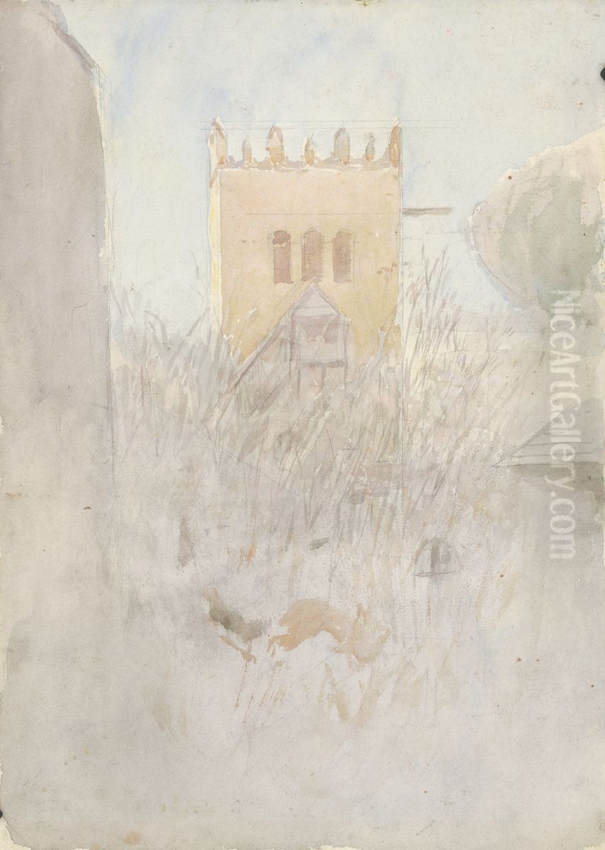 Zvonica v Strazkach II. Oil Painting by Laszlo Mednyanszky