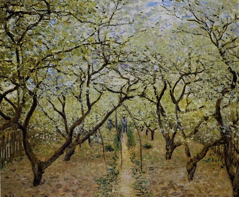 Kvetouci sad (Jablonovy sad) Oil Painting by Claude Oscar Monet