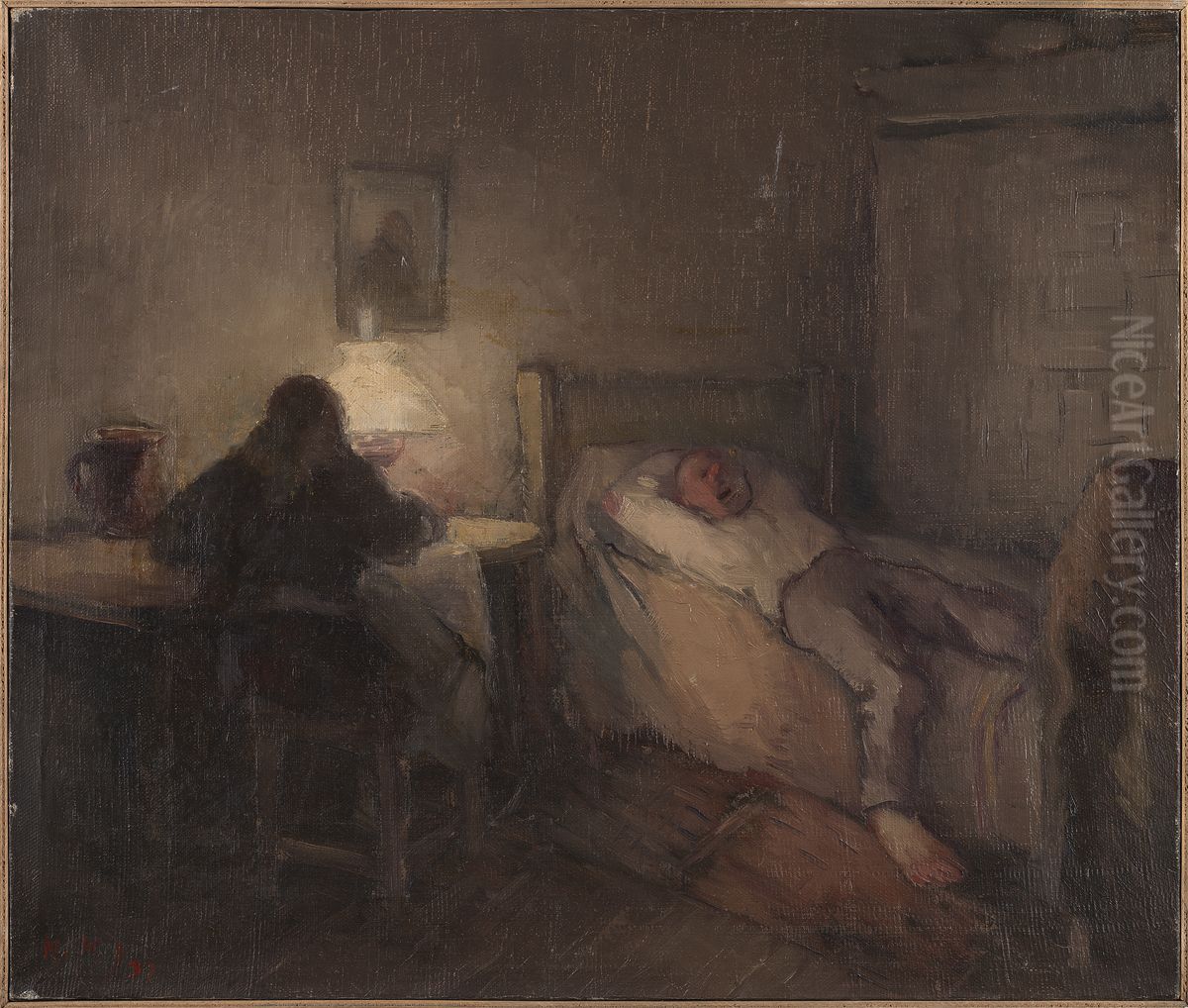 Evening Oil Painting by Nikolai Kummits