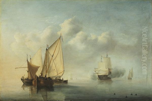 Still Water Oil Painting by Willem van de Velde the Younger