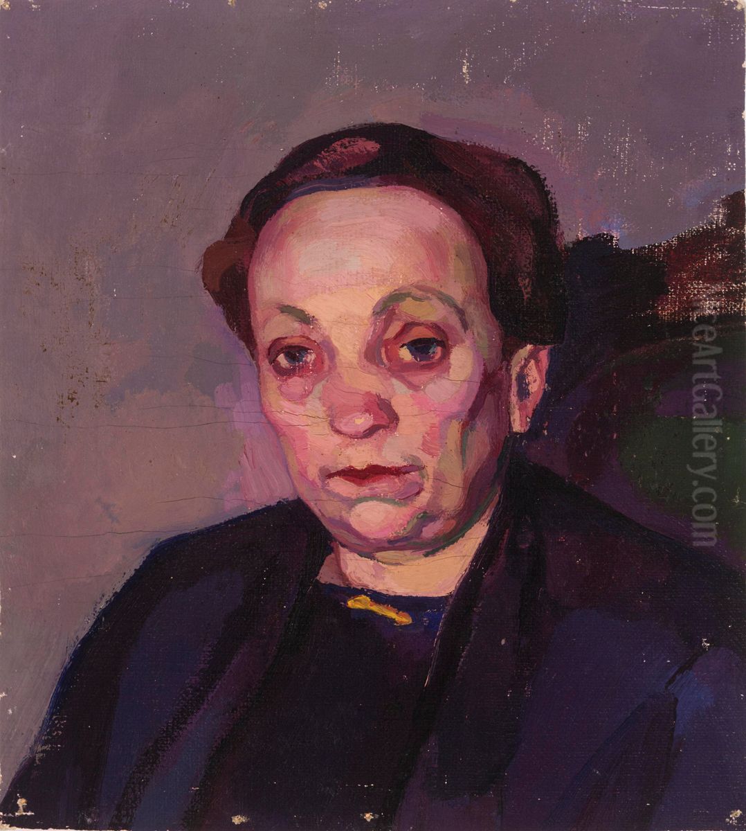 Portrait of O. Martna Oil Painting by Nikolai Triik