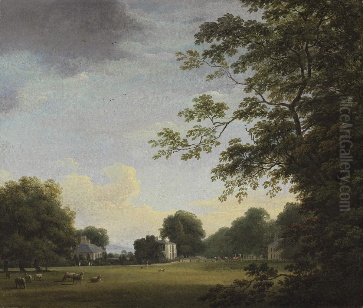 View in Mount Merrion Park Oil Painting by William Ashford