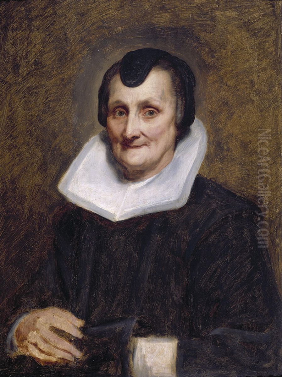 An Old Woman Oil Painting by Sir Anthony Van Dyck