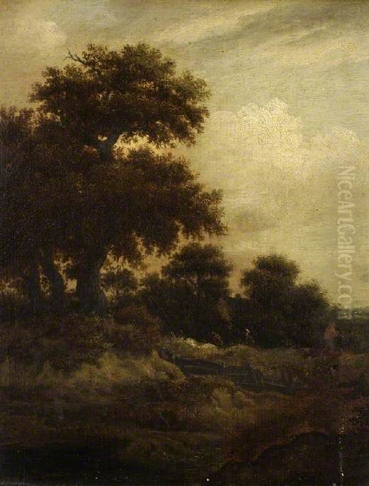 Landscape with Sportsmen Oil Painting by Nicolaes Molenaer