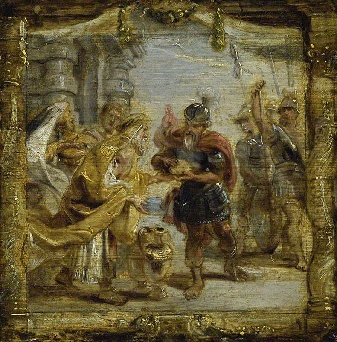 18-24) Oil Painting by (studio of) Rubens, Peter Paul