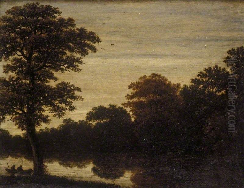 River Scene Oil Painting by Cornelis Hendricksz. The Younger Vroom