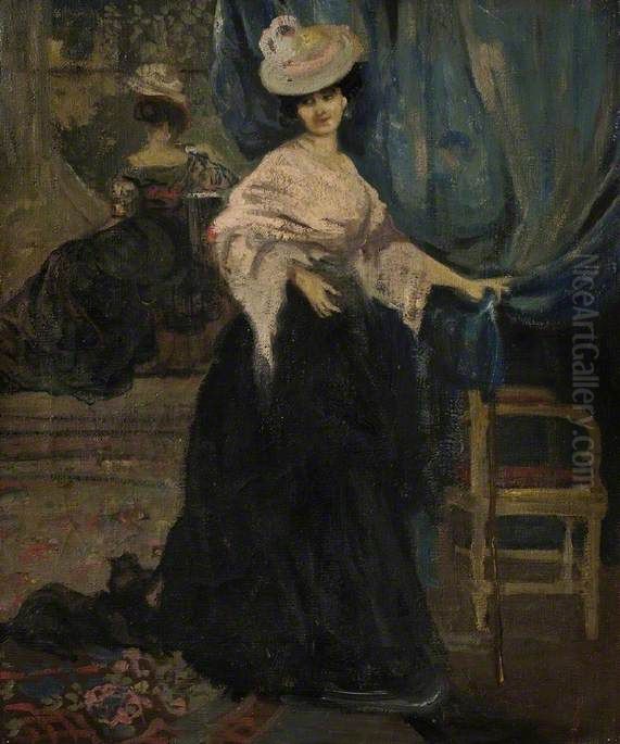 Mrs Amy Halford Oil Painting by Charles Conder