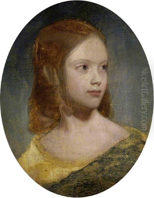 Emma Sandys, the artist's sister Oil Painting by Frederick Sandys