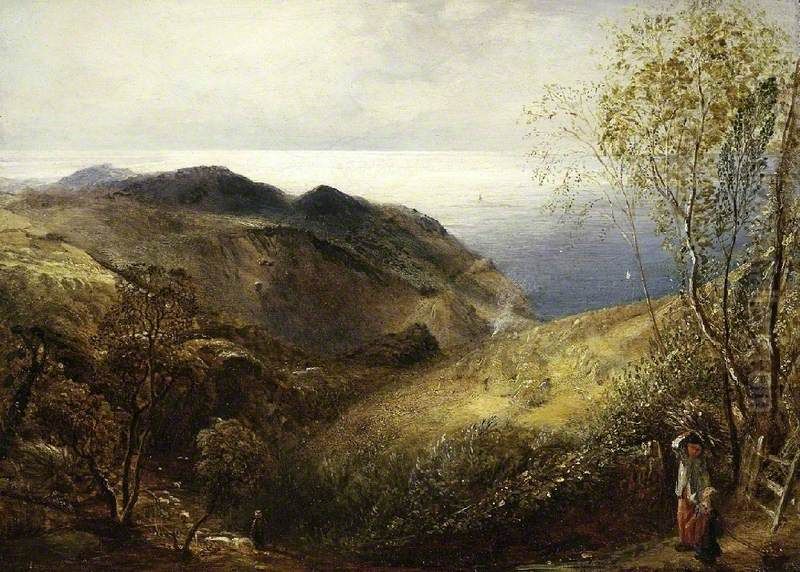 View of Lee, North Devon Oil Painting by Samuel Palmer