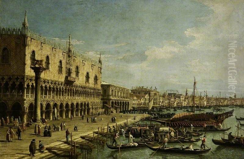 The Doge's Palace, Venice Oil Painting by Canaletto