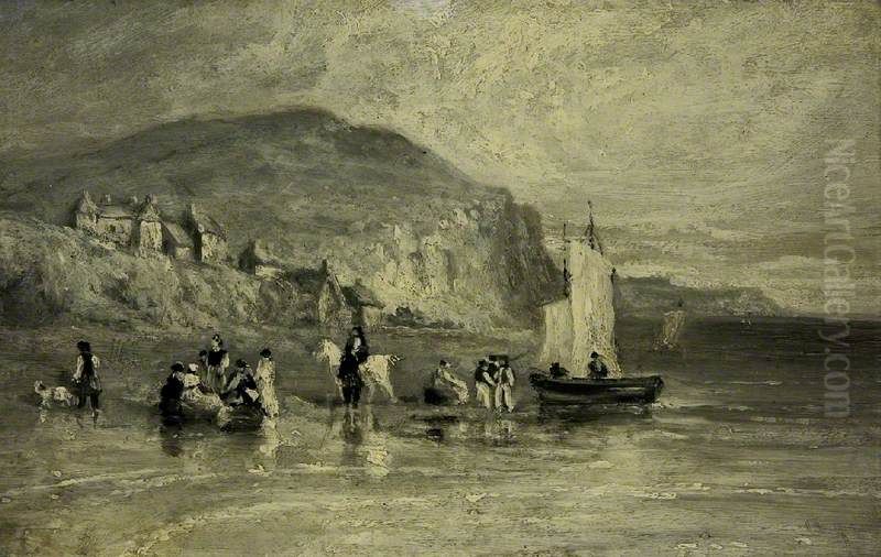 Coast Scene near Hastings Oil Painting by David Cox