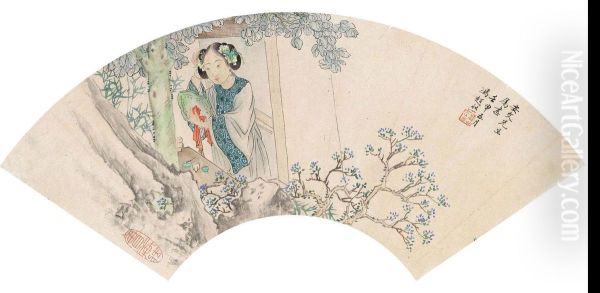 Lady Oil Painting by Feng Chaoran