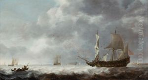 Sea Piece, a Breeze near a Dutch Port