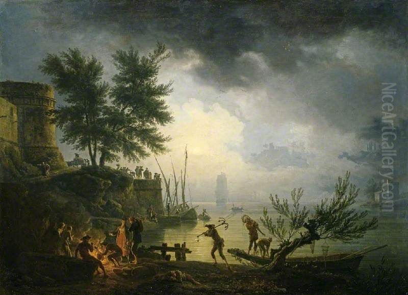 Sunrise Oil Painting by Joseph Vernet