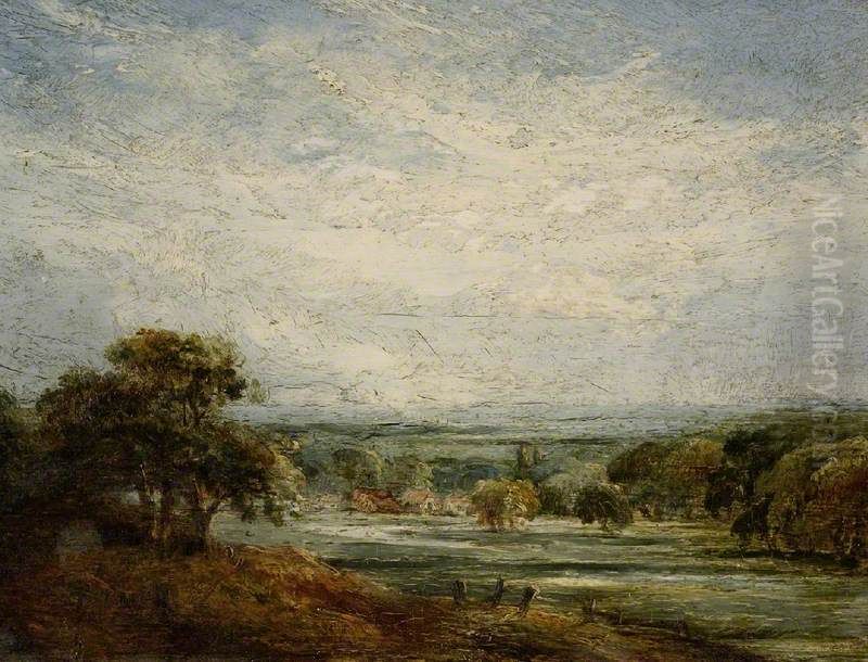 Shoreham Vale Oil Painting by John Linnell